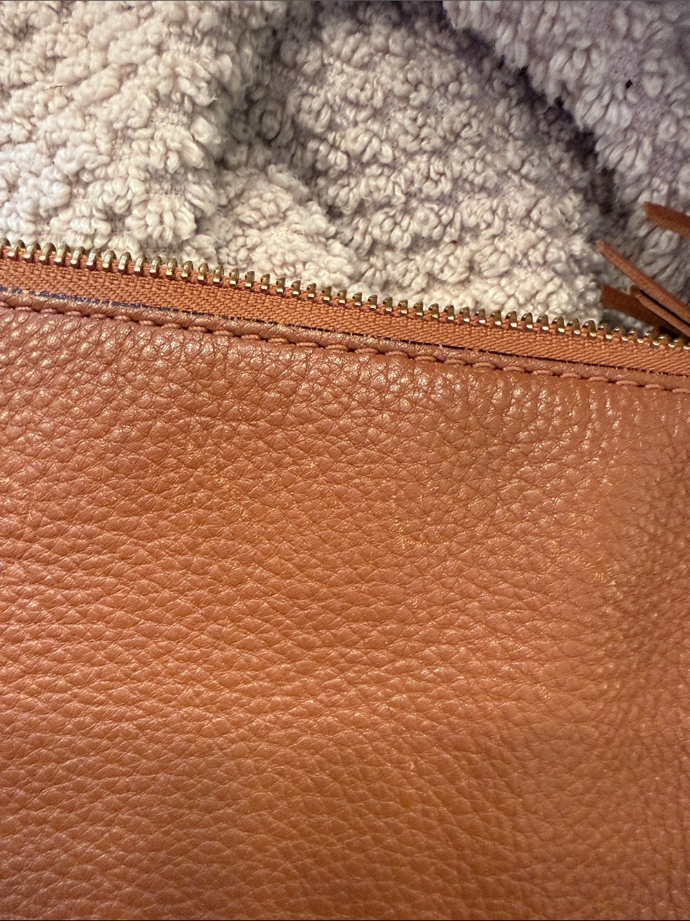 Michael Kors Brown Leather Crossbody with Tassel and Gold Chain - Picture 6 of 7